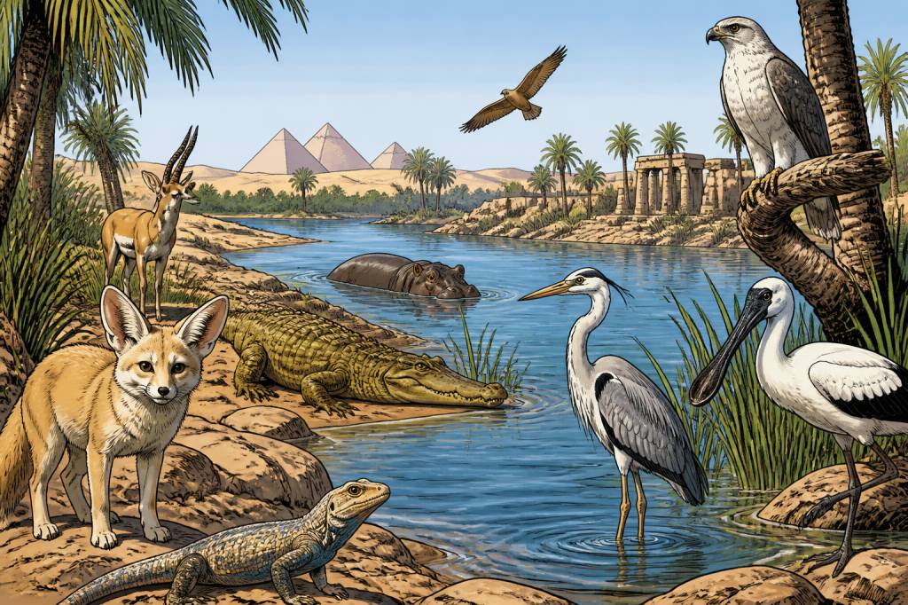 Animaux Égypte : faune du nil, du désert et des oasis