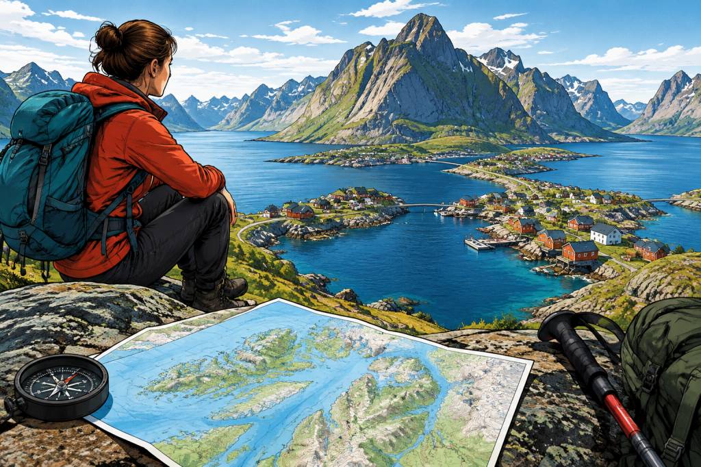 Île Lofoten carte : guide pour préparer vos randonnées en Norvège