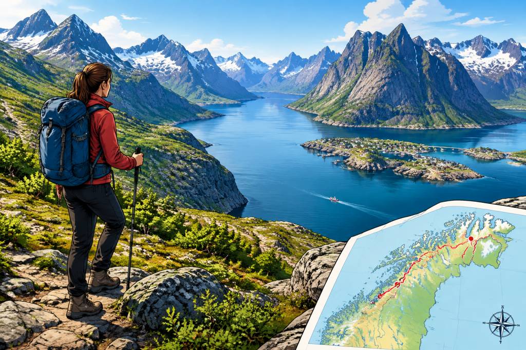 Carte Norvège du nord : les meilleurs itinéraires de randonnée à découvrir